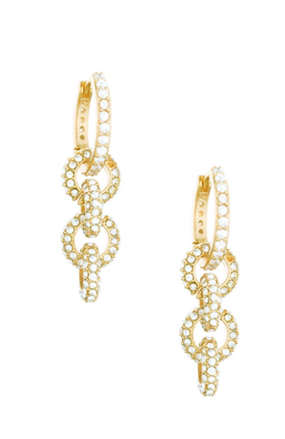 Ettika Multi Ring Crystal Dangle Earrings